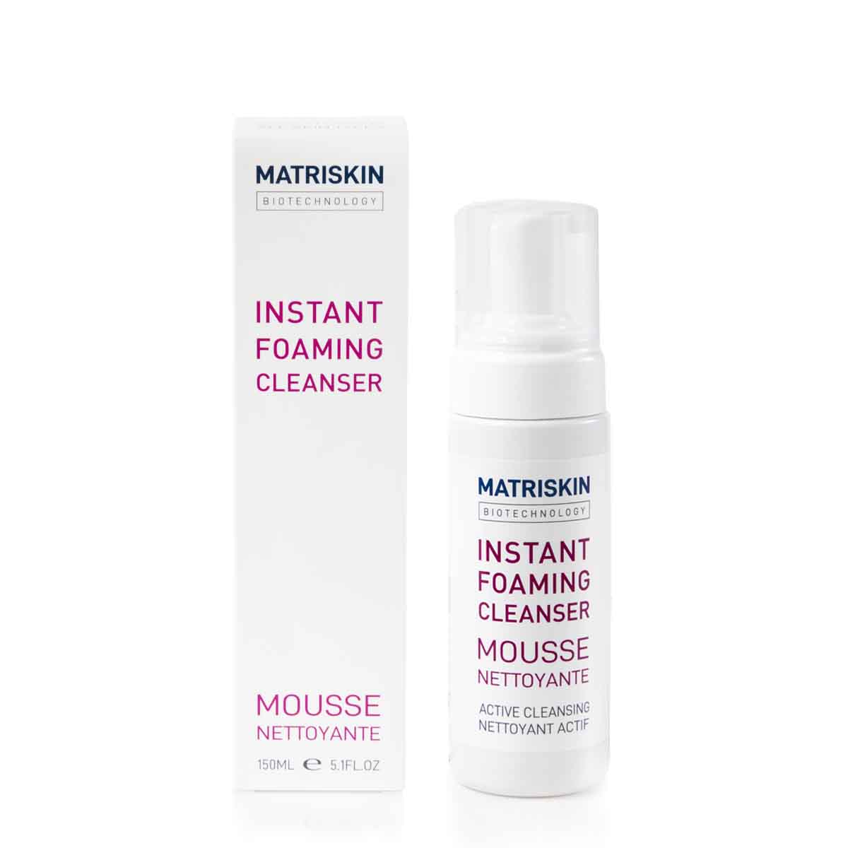 Matriskin Instant Foaming Cleanser soap-free plant-based purifying formula
