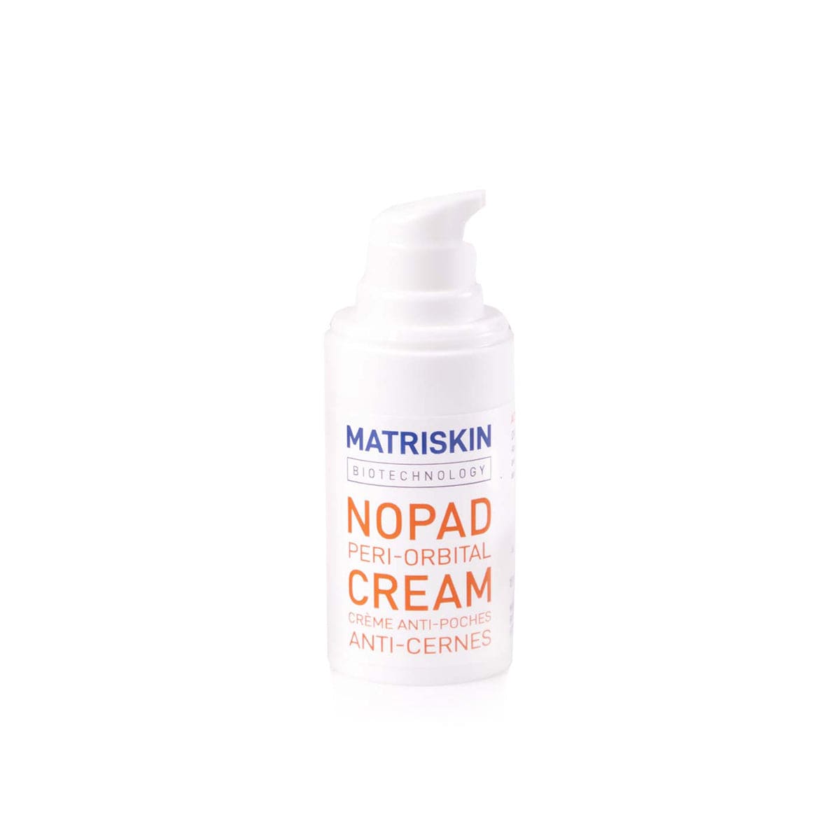 Matriskin NoPad Peri-Orbital Eye Cream for periorbital puffiness, periorbital puffiness causes, edema under eyes, under-eye edema, fluid retention under eyes, fluid around eyes, microcirculation under eyes, puffiness, eye bags and dark circles.